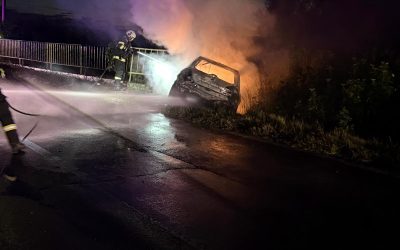 Dâmbovița-flăcări pe șosea! Tânăr de 21 de ani, la spital