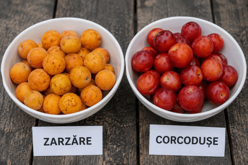 Zarzęre vs. Corcodușe: Ghid Simplu de Diferențiere