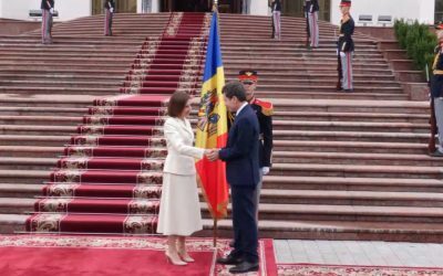 Nicușor Dan, primit de Maia Sandu la Chișinău de Ziua Independenței
