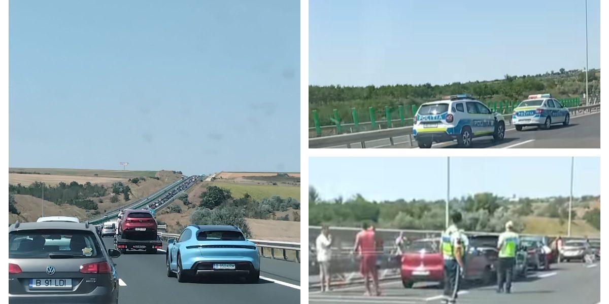 Accident blocat Autostrada Soarelui: șase mașini, trafic dat peste cap