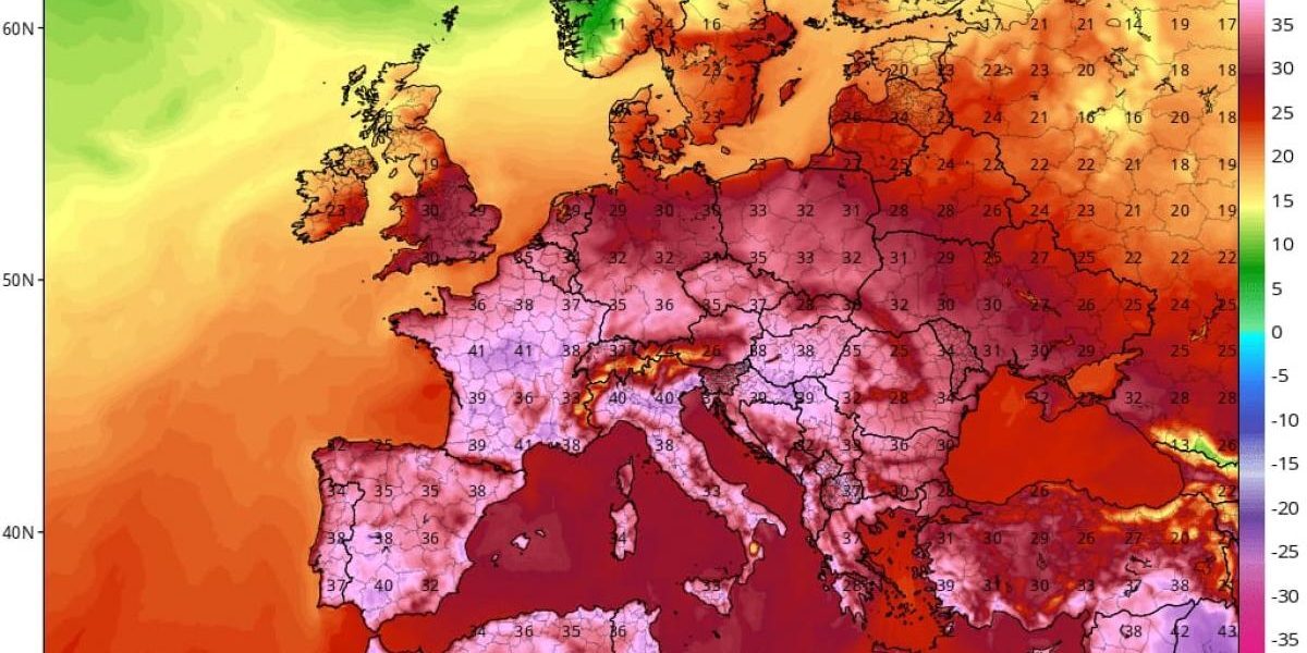 Caniculă de coșmar în Europa: Harta valului 5 aduce 42°C