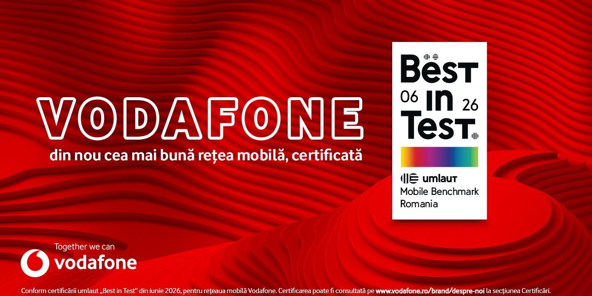 Vodafone, lider la rețea mobilă în România pentru 5 ani