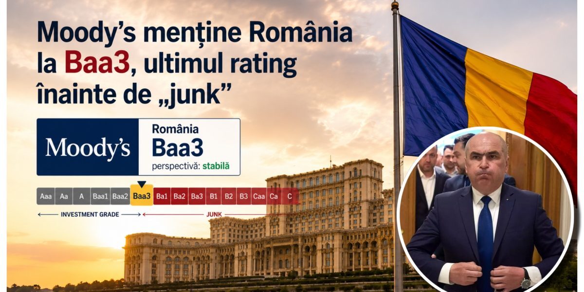 Moody’s salvează România: Ratingul se menține, evităm „junk”