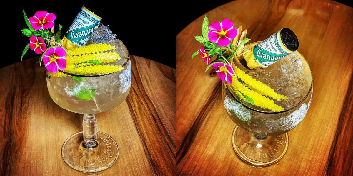 Cocktail ca-n pădure: Agrișă, brad și miere în Underberg