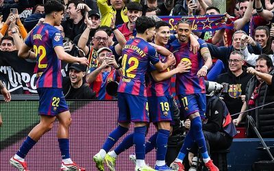 Barcelona, recital ofensiv și record istoric cu Santander