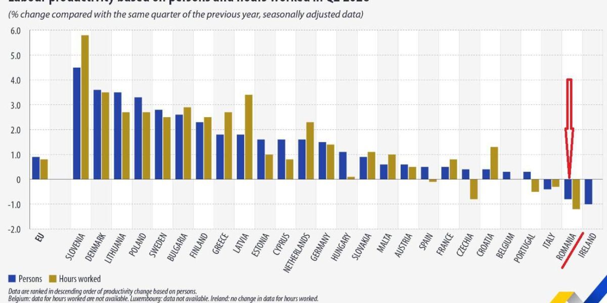 România și Slovenia, polii creșterii productivității în UE